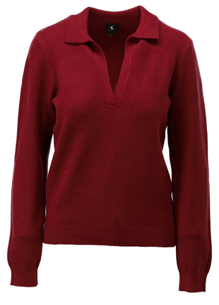 Pull met polokraag B864 Burgundy Kleding Tops en t shirts