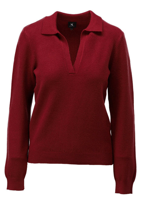 Pull met polokraag B864 Burgundy Kleding Tops en t shirts