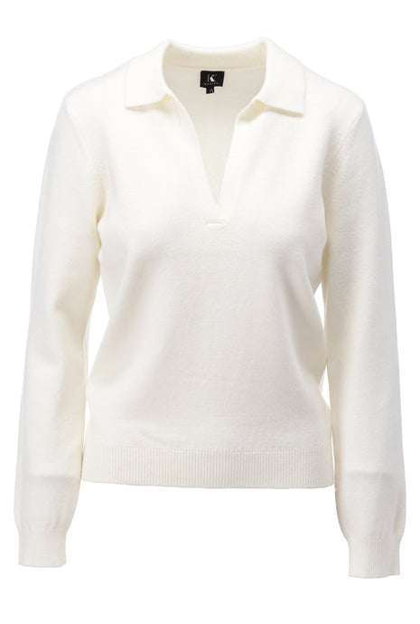 Pull met polokraag B864 Ecru Kleding Tops en t shirts