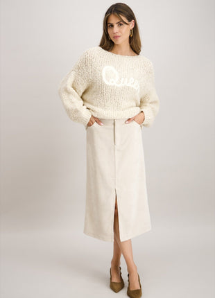 Pull - Queen - 842132 – Ecru - Kleding - Truien en cardigans