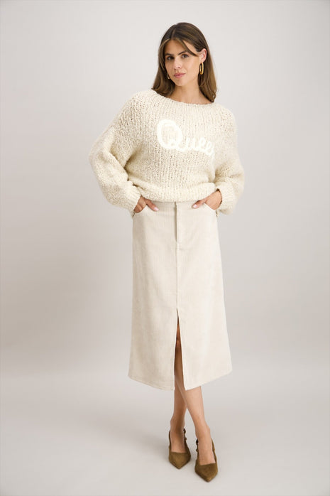 Pull - Queen - 842132 – Ecru - Kleding - Truien en cardigans