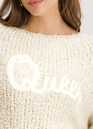 Pull - Queen - 842132 – Ecru - Kleding - Truien en cardigans