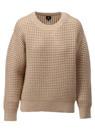 Pull ronde hals met lovertjes B810 Sand Kleding