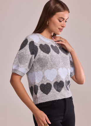 Pull Sigolaine (hartjes) IH25680 (gris) Kleding Truien en cardigans