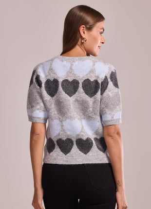 Pull Sigolaine (hartjes) IH25680 (gris) Kleding Truien en cardigans