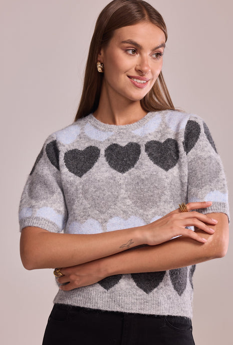 Pull Sigolaine (hartjes) IH25680 (gris) Kleding Truien en cardigans