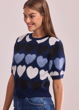 Pull Sigolaine (hartjes) IH25680 (mar) Kleding Truien en cardigans