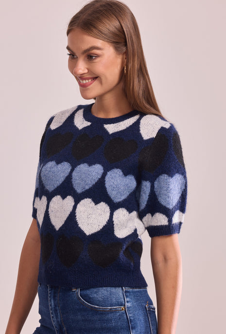 Pull Sigolaine (hartjes) IH25680 (mar) Kleding Truien en cardigans