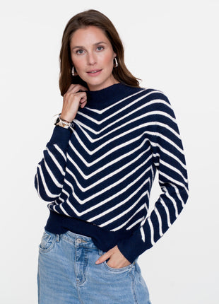 Pull stripes turtleneck 54504 10 Kleding Truien en cardigans