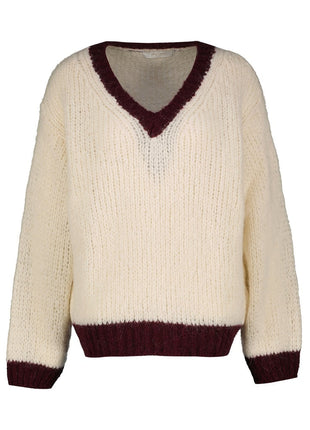 Pull - V-hals - Bilzen B506 – Off-white - Off-white / One Size - Kleding - Truien en cardigans