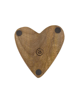 Set van 4 onderzetters hart - naturel by Zusss