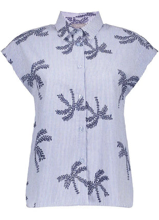 Bloesje - strepen & palmtree - 63383-70 by Geisha