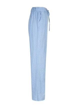 Linnen broek met streep - Claudette - SRB4915 by Red Button