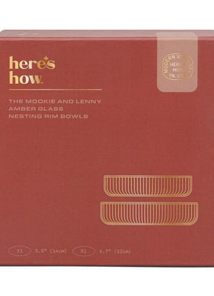 Mookie en Lenny - bordjes - Set van 2 by Here's How