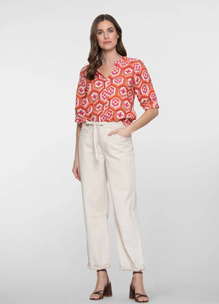 Jeans balloon linen mix - 61011-10 by Geisha