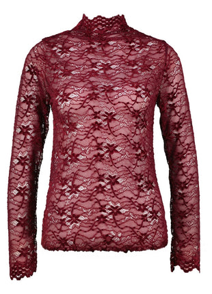 Kanten top - Magnolia - B610 - Aubergine