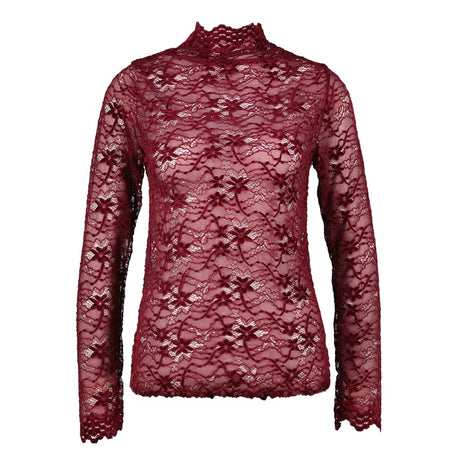 Kanten top - Magnolia - B610 - Aubergine