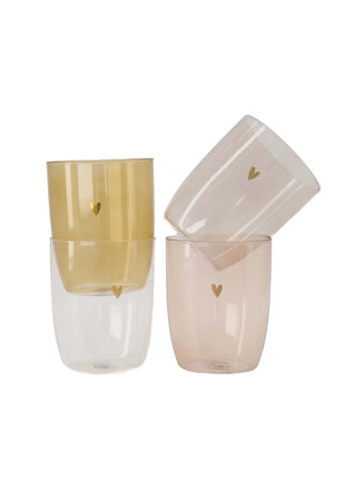 Drinkglas hartje - roze by Zusss
