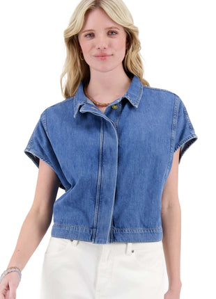 Denim mouwloos jack - 0310-0025 by Zusss