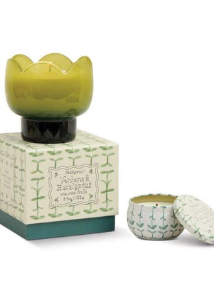 Tulip - Kaars in glas - Green and Dark Green - Verbena & Lemongra by Paddywax