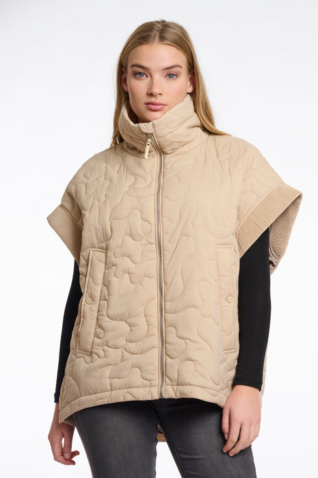 Quilted cape with zipper closure Caitlyn.7002511 Light oat Kleding Jassen