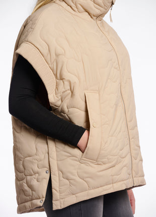 Quilted cape with zipper closure Caitlyn.7002511 Light oat Kleding Jassen