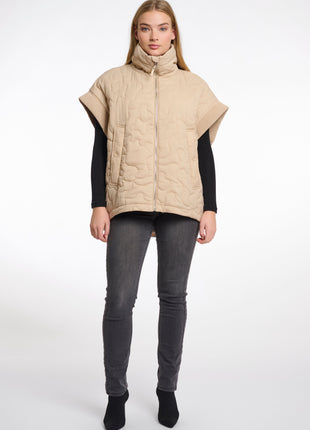 Quilted cape with zipper closure Caitlyn.7002511 Light oat Kleding Jassen