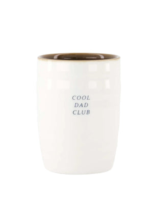 Koffiemok cool dad club - wit/bruin by Zusss