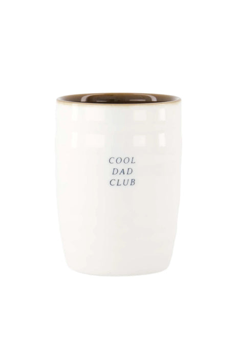Koffiemok cool dad club - wit/bruin by Zusss