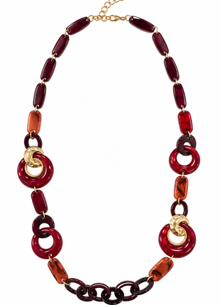 Ketting - Statement - Bordeaux & Goud