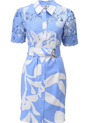 Jurk met borduursel & design - P066 - C704L by K.Design