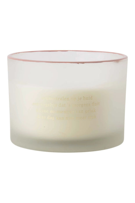 Geurkaars glas parelmoer zonnestralen - wit/goud/roze by Zusss