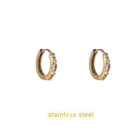 Classic Sparkle Hoop - 14K + crystal