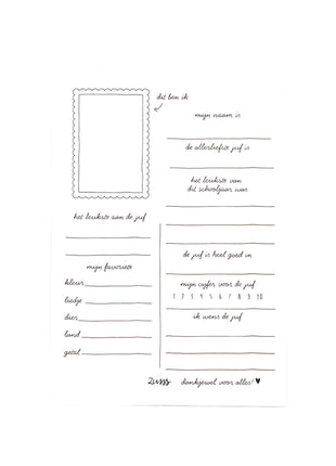 Ansichtkaart - armbandje liefste juf by Zusss