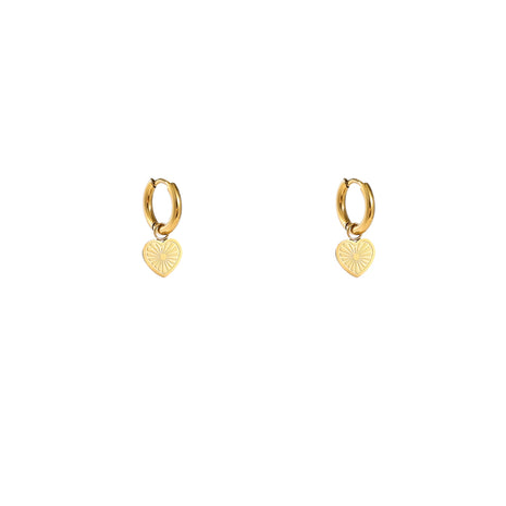 Radiant Heart Hoop - 14K - goudkleurig - Modeaccessoires - Juwelen - Oorbellen