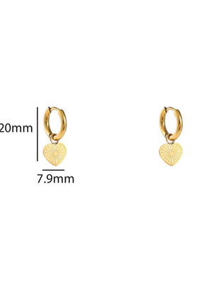 Radiant Heart Hoop - 14K - goudkleurig - Modeaccessoires - Juwelen - Oorbellen