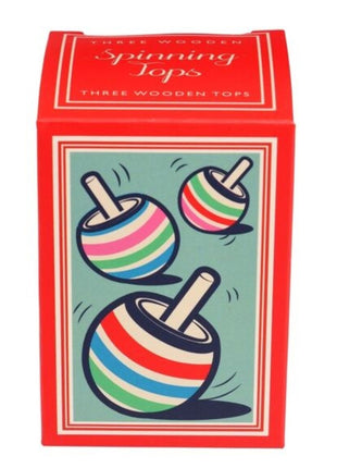 Retro - houten tollen (set van 3) - Lifestyle - Spelletjes & Plezier - Vintage