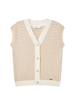 Gilet - Krista -L-13-O – Light beige
