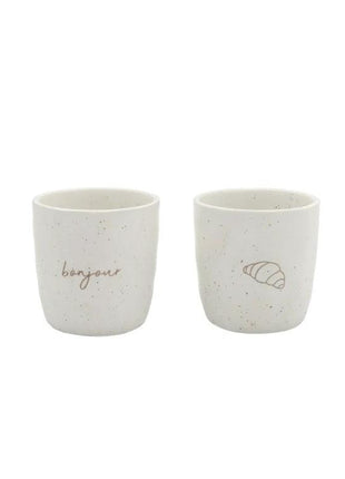 Mugs Croissant - Bonjour, set of 2 - LFF_26024 by Leeff