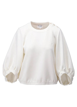 Pull ronde hals met knopen - Egret - C601L by K.Design