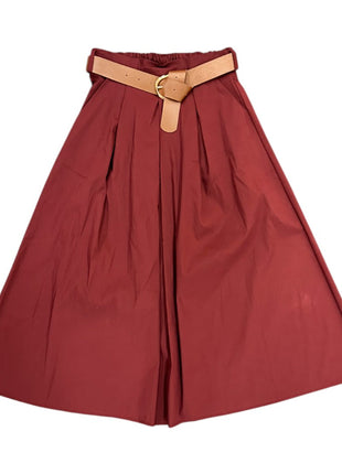Rok - Nora - Plooien - Bordeaux - Bordeaux / One Size - Kleding - Rokken