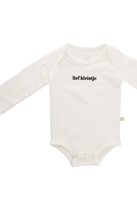 Rompertje ’lief kleintje’ in doosje maat 62/68 wit/zwart Cadeau’s & Lifestyle Baby