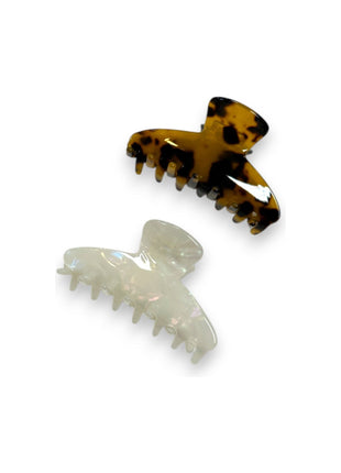 Rosa Clip - Marmer bruin / One size - Modeaccessoires - Haarspelden