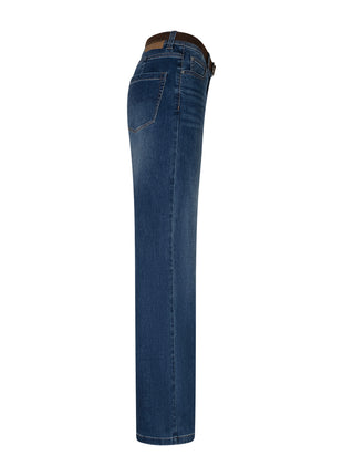 Jeans - Colette & belt dark stone - SRB4991