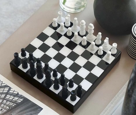 Schaak set - Modern Design Black and White - Lifestyle - Spelletjes & Plezier