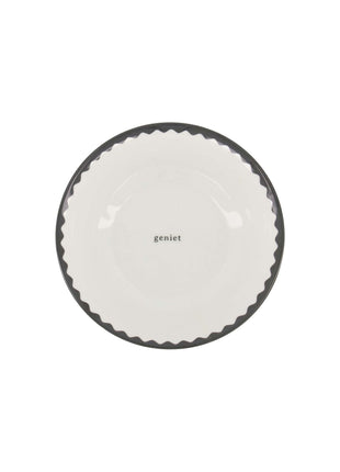 Schaal - melamine geniet m wit/zwart (0704-024) - Lifestyle - Koken & Tafelen - Servies - Borden Schalen & Kommen