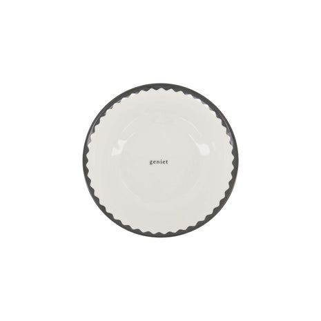 Schaal - melamine geniet m wit/zwart (0704-024) - Lifestyle - Koken & Tafelen - Servies - Borden Schalen & Kommen