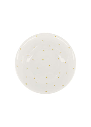 Schaal - melamine hartjes m wit/oker (0704-026) - Lifestyle - Koken & Tafelen - Servies - Borden Schalen & Kommen