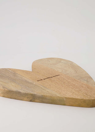 Serveerplank hout - hartje - naturel - Cadeau’s & Lifestyle - Keuken & eetkamer - Planken & dienbladen