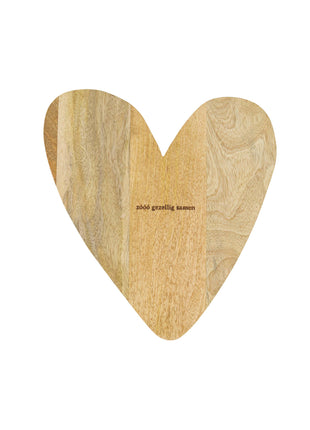 Serveerplank hout - hartje - naturel - Cadeau’s & Lifestyle - Keuken & eetkamer - Planken & dienbladen